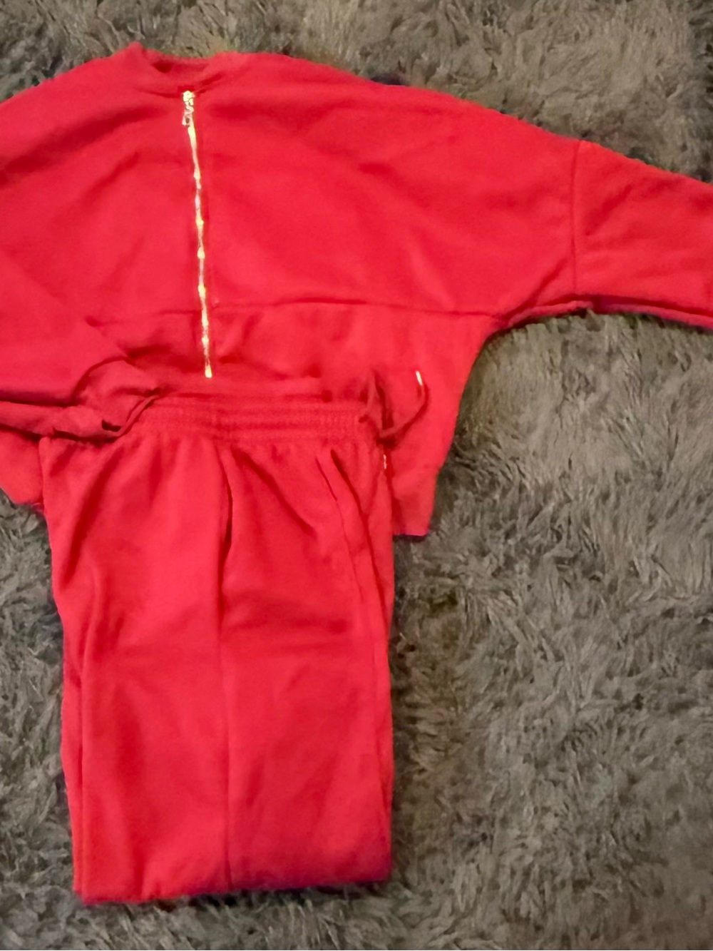 SHEIN Wide-Leg Track Jumpsuit in Burgundy size 8/10 - Picture 2 of 2